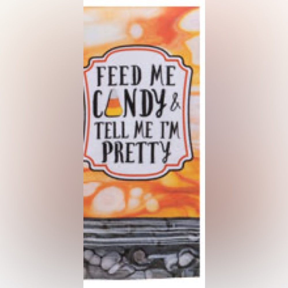 NWT H3900 Feed me candy dual purpose terry towel  Halloween